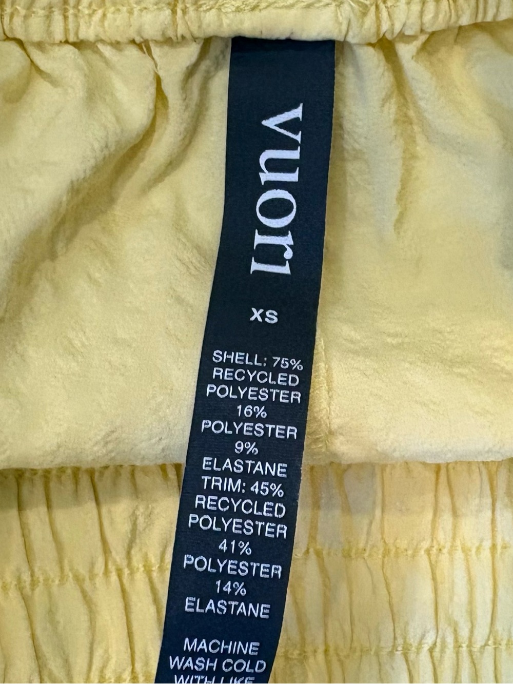 Vuori Villa Textured Shorts in Sunlight, Size XS - Picture 4 of 4